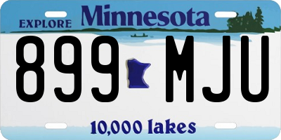 MN license plate 899MJU