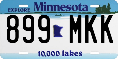MN license plate 899MKK
