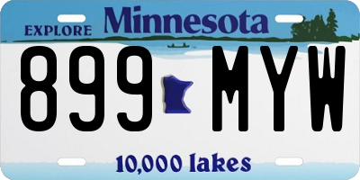 MN license plate 899MYW