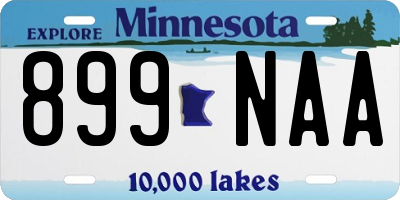 MN license plate 899NAA