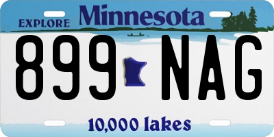 MN license plate 899NAG
