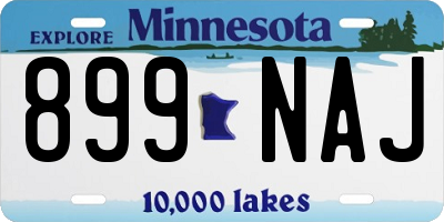 MN license plate 899NAJ
