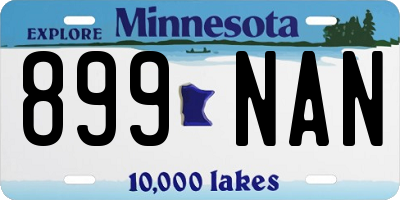 MN license plate 899NAN