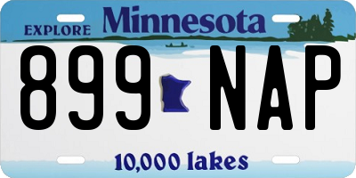 MN license plate 899NAP