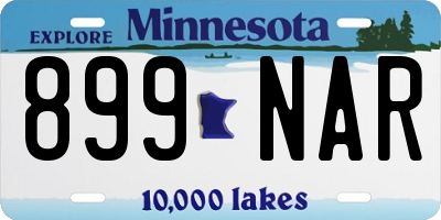 MN license plate 899NAR