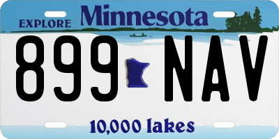 MN license plate 899NAV
