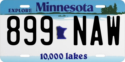 MN license plate 899NAW