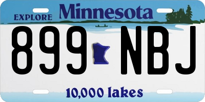 MN license plate 899NBJ