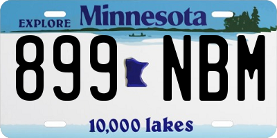 MN license plate 899NBM