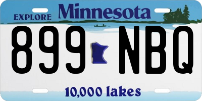 MN license plate 899NBQ