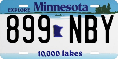 MN license plate 899NBY