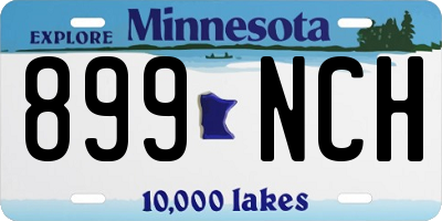 MN license plate 899NCH
