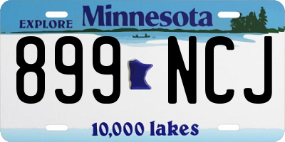 MN license plate 899NCJ