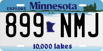 MN license plate 899NMJ