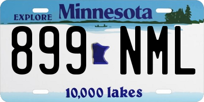 MN license plate 899NML