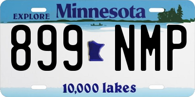 MN license plate 899NMP