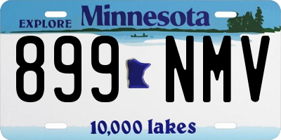 MN license plate 899NMV