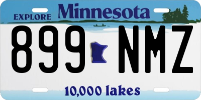 MN license plate 899NMZ