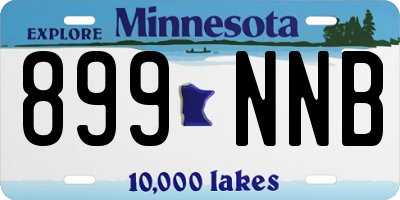 MN license plate 899NNB