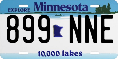 MN license plate 899NNE