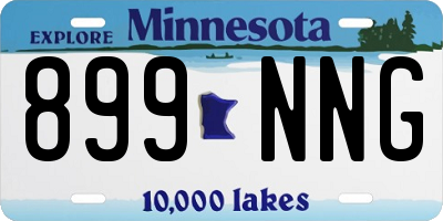 MN license plate 899NNG