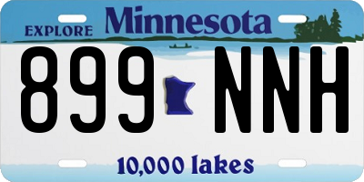 MN license plate 899NNH