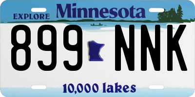 MN license plate 899NNK