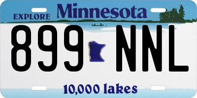 MN license plate 899NNL