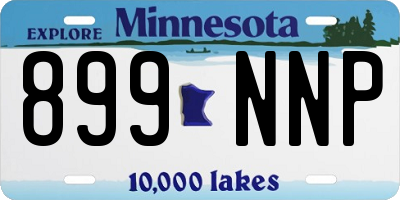 MN license plate 899NNP