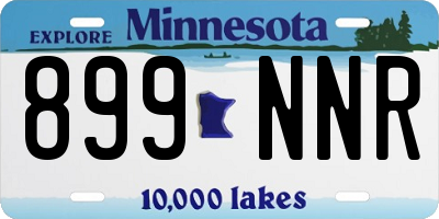 MN license plate 899NNR