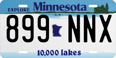 MN license plate 899NNX