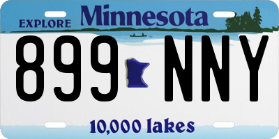 MN license plate 899NNY