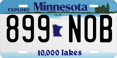 MN license plate 899NOB