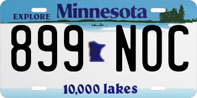 MN license plate 899NOC