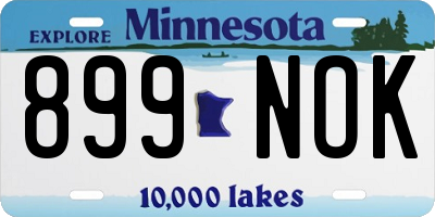 MN license plate 899NOK