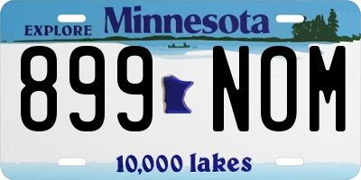 MN license plate 899NOM