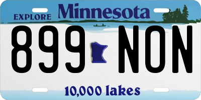 MN license plate 899NON