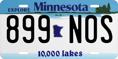 MN license plate 899NOS