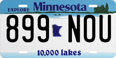 MN license plate 899NOU