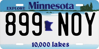 MN license plate 899NOY