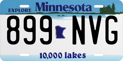 MN license plate 899NVG