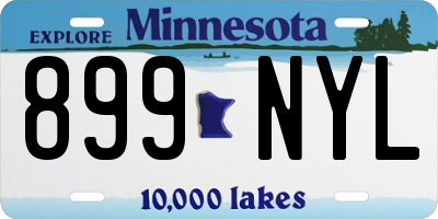 MN license plate 899NYL