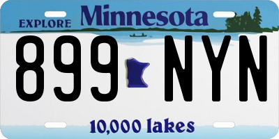 MN license plate 899NYN