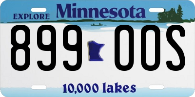 MN license plate 899OOS