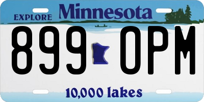 MN license plate 899OPM