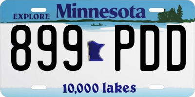 MN license plate 899PDD