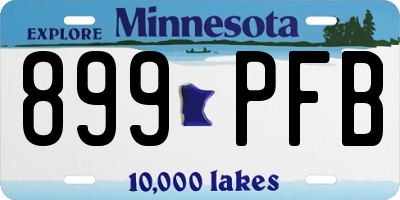 MN license plate 899PFB