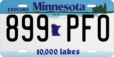 MN license plate 899PFO