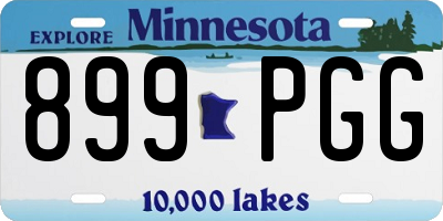 MN license plate 899PGG