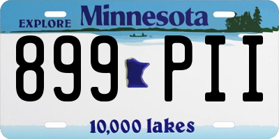 MN license plate 899PII
